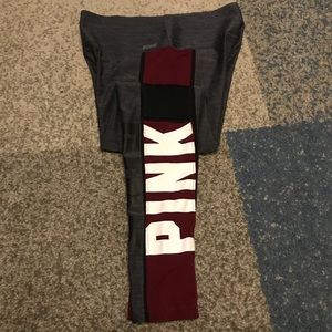VS Pink banded workout leggings